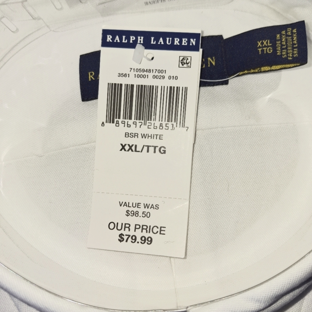Ralph Lauren white XXL  long sleeve dress shirt.